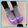 Andere Housekee Organization Home Gardenfashion Lazy Mop Slipper Boden waschbar wiederverwendbar Mikrofaser Candy Color Soft Clean Shoe Er Lx1937 D