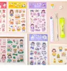 4 folhas / conjunto DIY papelaria adesivos scrapbooking decoração presente de natal diary diary photo álbum de foto mão kawaii adesivo adesivo material escolar