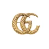 Célèbre Classique Or Marque De Luxe Desinger Broche Femmes Strass Lettres Grandes Broches Costume Pin Mode Bijoux En Métal Vêtements Décoration Accessoires Cadeaux