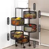 Circular da prateleira de cozinha Rack de armazenamento de camadas de camada multi-camada cestas organizadoras de suprimentos de frutas