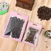 100pcs/lot Resealable Bags Self Sealing Storage Bag with Window Smell Proof Packaging Foil Pouch for Coffee Jewelry