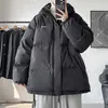 HYBSKR 6 färger överdimensionerade hooded mens parkas förtjockad koreansk stil mode manlig bomull vadderad kappa hajuku varm par jacka 211129