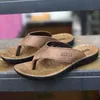 2021 Summer Shoe Men Slipper Äkta Läder Strand Slippers Mens Flip Flop Sandaler Casual Male Shoes
