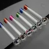 10.5 cm lengte kleurrijke dikke glas olie brander pijp pyrex clear rook hookh tabak sigaretten pijp nagel branden jumbo pijpen roken accessoires tool