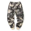 Hip Hop Cargo Pant Mens Fashion Joggers Casual Pants Streetwear Multi-Pocket Ribbons Military Pants Men Harem Pants Large Size 211201