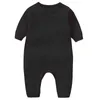 Nyfödd baby jumpsuits spädbarn solida färger rompers barn långärmad onesies barn pojkar kläder 365 j2