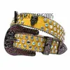 2021 DesignersImon Belt for Men Women Kor Kor Brinam Diamond Belt Bling Bling Michael Skull Diamond Righestone Belt Cowboy Handbag9294749