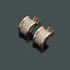 Stud High Quality Women Designer Ear Studs Luxurious Titanium Steel Gypsophila earrings full of diamonds Trendy Jewelry