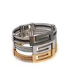 Gold Jewelry Fashion Bracelet Charm Men Bangle Magnetic Stainless Titanium Wristband Chain Link Bracelet Q0717