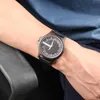 손목 시계 남성 중공 시계 세련된 간단한 쿼츠 다이얼 남성 편안한 가죽 스트랩 캐주얼 나무 선물 아버지 아빠