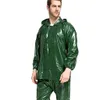 Взрослый дождевой костюм дождевиков для женщин водонепроницаемый дождевики вершины топы брюки мотоцикл дождевая одежда мужчины женщины велосипедные плащи 210320
