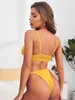Yellow/White Sexy Bralette Set Women 2021 Floral Lace Lingerie Set Blossom Bra Top and Thong Female Bedtime Lenceria Underwear X0526