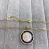 Välsignelse Runda Virgin Guadalupe Hängsmycke Halsband Färgad Zircon Natural Shell Smycken Halsband för kvinnor 220214