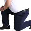 Hiver hommes pantalons décontractés épaissi polaire chaud affaires droit Stretch pantalon noir marine grande taille 44 45 48 50 52 210715