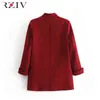 RZIV women's blazer suit jacket coat casual solid color single button OL 211122