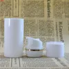 Golden Edge White Cap Airless Pump Bottle Plastic Bottles Vacuum Cosmetic Lotion Containers 2 PCSlot 30 ml 50 ml 100 mlHigh Qty9603040