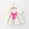 Sommer Neugeborene Baby Mädchen Kleidung Drucken Dot Kleid für Mädchen Baby Kleidung 0-2 jahr Nette Geburtstag Prinzessin Kleinkind kleider Vestido Q0716