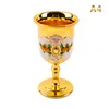 Tazze 30ML Bicchieri da vino Calice per bevande Coppa da cocktail Oro Vintage Stile europeo Regalo creativo per bar Decorazioni per la casa