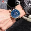 Tevise Mens Antique Watches Wisconsin Man Brand Mechanical Watch the Tourbillon högklassig legering kalvskinn 42 mm stjärnor och planeter är vattenbeständiga