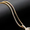 Kedjor Hamsa Hand of Fatima Pendant Necklace Gold Micro Pave Cubic Zircon Chain Hip Hop Womenmen Jewelry Gift8311087