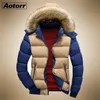 Men Down Parkas Winter Warm Fleece Jacket 9 Color Fashion Fur Hood Hat Detachable Men Outerwear Casual Mens Coats Thick Hoodies 211204