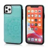 Double Button Mandala Stamping Phone Back Cover Case for iphone 14 13 12 11Pro Max XR XS 8 7 6Plus