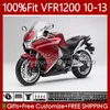 Carénages d'injection pour HONDA VFR1200F Crosstourer VFR 1200 RR CC F X VFR1200 Rouge métallisé 10 11 12 13 76No.51 VFR1200RR VFR-1200 2010 2011 2012 2013 VFR1200X 10-13 Corps