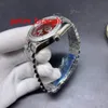 Hochwertige 36-mm-Diamantuhren, 316-Silber-Edelstahlgehäuse, rotes Zifferblatt, automatische Herrenuhr mit kleinen Diamanten