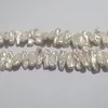 Perle baroque naturelle blanc trou moyen bande en vrac pour la fabrication de bijoux Bracelet à bricoler soi-même collier à la main entretoise perles 14.5 ''