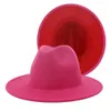 Novos chapéus do Panamá elegante e moda cor de cor sólida Hat Women Women Sun Hat masculino Banda de jazz plana larga de jazz d1
