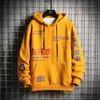 Gumprun mode märke män hoodies vinter fleece sweatshirt hajuku japanska streetwear hip hop gul hoodie manliga sweatshirts 210813
