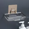 Stainless Steel Soap Dishes Wall Mounted Soap Holder Bathroom Accessories Soap Rack Self Adhesive