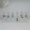 Draagbare waterpijp mini -bong set 10 mm mannelijke olie brander buis siliconen slang druppelpunt dikke glazen water waterpijps voor het roken van droge kruiden tabak dab rigs