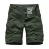 Shorts pour hommes Casual Cargo Shorts Multipoches Street Wear Vêtements de mode Hommes Pantalons en coton Longueur au genou Zipper Fly 210322