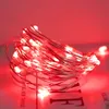 10ピース/ロット2m 3メートルLITH銅線LEDストリングライトクリスマスガーランド屋内ベッドルームホーム結婚式新年装飾電池式3V 2 *電池D1.0