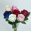 Künstliche Rose One Real Touch Roses Flanell-Simulationsblume für Hochzeitsfeier, Heimdekoration, Blumen