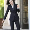 بدلات نسائية Blazers Blue Black Pant Suit Women S-5XL Professional Female Stlazer for Office Lady Work Wear Coat