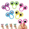 Parti Maskeleri 10 Parça Göz Parmak Kuklaları Plastik Yüzükler Wiggle Gözler ile Plastik Yüzükler Çocuklar için Şekeri Çeşitli Renkler Hediye Oyuncaklar Pinata Dolgu