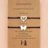 Nouveau Bracelet carte de fête des mères créatif en acier inoxydable creux papillon coeur tissé Bracelet pour maman maman mère fille cadeau