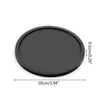 8 Pcs Round Black Thicken Glass Coasters Durable Silicone Pad for Drinks Cups Dropship 210817