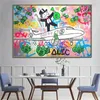 Alec Graffiti Monopoly Millionaire Money Street Art Canvas Prints Painting Wall Art Pictures for Living Room Home Decoration Cuadros (No Frame)
