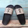 Luxo-moda designer homens chinelos mulheres senhoras liso g plataforma sandálias de borracha corrediça floral brocado flip flops listrado praia causal sapatos