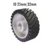 Belt Grinder Replacement Wheel Parts Dia. 75mm - 200mm Serrated Rubber Contact Wheel