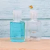 30ml 60ml Clear Garrafa de Plástico Pet Recarregável Vazio Recipiente de Viagem Garrafas Cosméticas Com Flip Tampa para Loção Líquida Shampoo