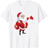Kvinnors T-shirt Familj Matchning T-shirt God jul Santa Claus Cartoon Print Kortärmad Vinter Varm Xmas Årgåva Ugly Top Tee