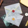 Estampage d'impression d'enveloppe de papier enveloppe cadeau enveloppe d'acide sulfurique transparent enveloppes pour une invatation de fête de mariage zyy1077