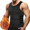 Mäns Body Shapers Bastu Passar Waist Trainer Vest Thermo Sweat Tank Toppar Shaper Bantning Modellering Strap Belt Compression Workout Shirt