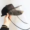 Koruyucu Yüz Maskesi Çıkarılabilir Güvenlik Yüz Kalkanı Anti-tükenmez Sıçrama Şapka Rüzgar Geçirmez Kum Toz Geçirmez Cam Beyzbol Şapkası LLE11248
