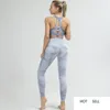 Yoga set ginásio ginásio vestuário roupas esportivas de cintura alta seamless caneleiras apertadas e mulheres de sutiã esportivas