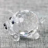 H&D 18 Styles Crystal Animal Figurines Collection Cut Glass Ornament Statue Animal Collectible Gift Home Decor Wedding Favors 210318